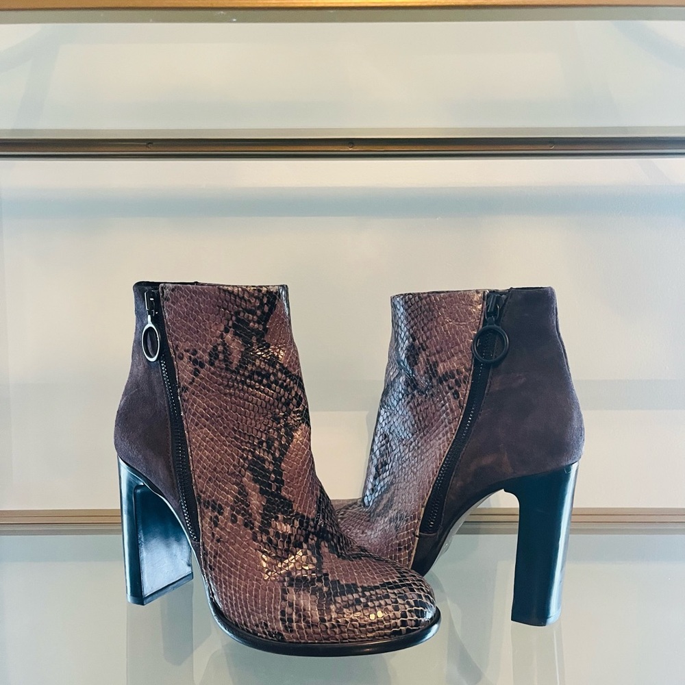 Rag & Bone Avery Python Asphalt Ankle Boot - image 1